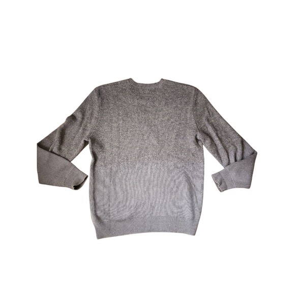 Allsaints Ombre Waffle Knit Crewneck Sweater Mens Medium Dark Taupe Streetwear - Picture 4 of 7
